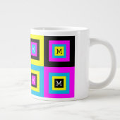Grande Tasse Monogramme Carré géométrique CMJN (Droite)
