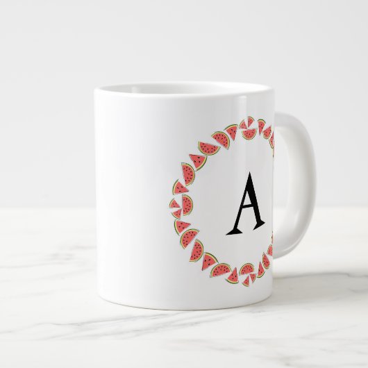 Grande Tasse Monogramme circulaire de pastèque (Devant droit)
