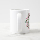 Grande Tasse Monogramme circulaire rose modifiable initial (Dos)