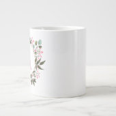 Grande Tasse Monogramme circulaire rose modifiable initial (Devant)