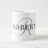 Grande Tasse Monogramme Classique Initial Nom (Devant)