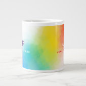 Grande Tasse Monogramme Couleurs arc-en-ciel Couleur Modèle Abs (Devant)