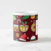 Grande Tasse Monogramme de canicules de Noël (Devant)