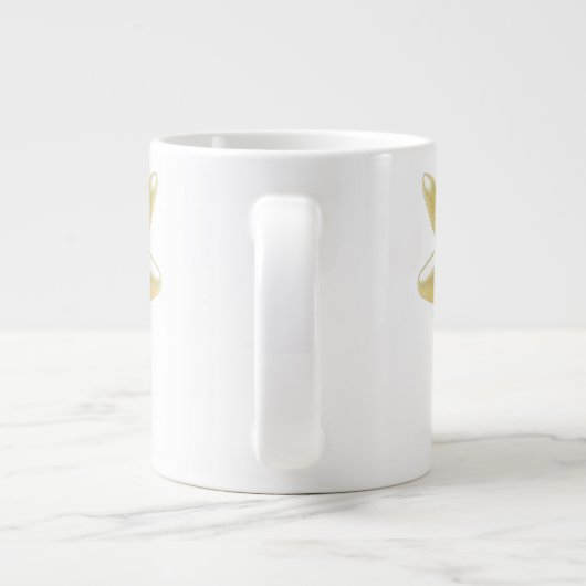 Grande Tasse Monogramme de conception de libellules (Dos)