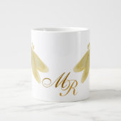 Grande Tasse Monogramme de conception de libellules (Devant)
