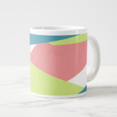 Grande Tasse Monogramme de Motif géométrique rayonné moderne (Devant droit)