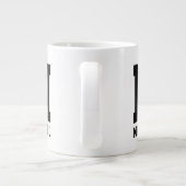 Grande Tasse monogramme de nom personnalisé très grand (Dos)