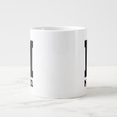 Grande Tasse monogramme de nom personnalisé très grand (Devant)