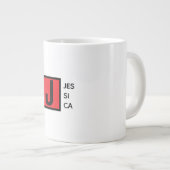Grande Tasse Monogramme de nom professionnel élégant moderne (Devant droit)