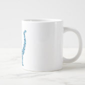 Grande Tasse Monogramme Dinosaure Bleu (Droite)
