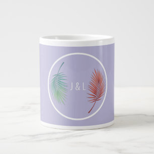 Grande Tasse Monogramme élégant stylisé "J & L" pour mariage cl
