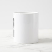Grande Tasse Monogramme et nom personnalisé noir et blanc Gia (Devant)
