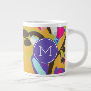 Grande Tasse Monogramme  Floral de Boho rose I