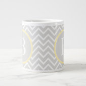 Grande Tasse Monogramme jaune Chevron (Devant)