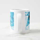 Grande Tasse Monogramme marbré bleu moderne (Dos)