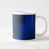 Grande Tasse Monogramme métallique bleu et or A (Droite)
