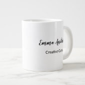 Grande Tasse Monogramme Moderne Minimaliste (Devant droit)