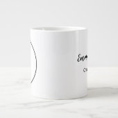 Grande Tasse Monogramme Moderne Minimaliste (Devant)