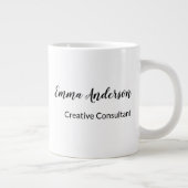 Grande Tasse Monogramme Moderne Minimaliste (Droite)
