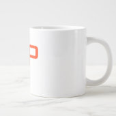 Grande Tasse Monogramme moderne noir blanc tendance rouge (Droite)