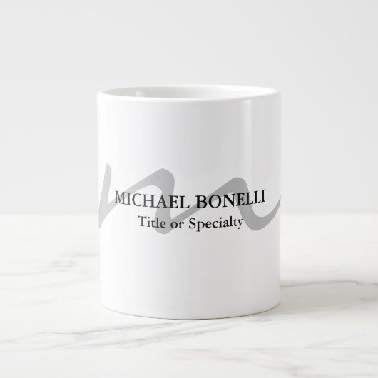 Grande Tasse Monogramme moderne tendance professionnel initial (Devant)