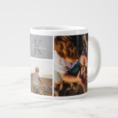 Grande Tasse Monogramme monochrome Photo Musique (Devant droit)