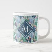 Grande Tasse Monogramme| Motif Soft Patel Cactus (Droite)