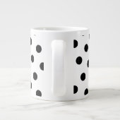 Grande Tasse Monogramme points noirs et blancs Rose (Dos)