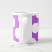 Grande Tasse Monogramme Pois moyens orchidées et blancs (Dos)
