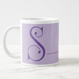 Grande Tasse Monogramme S en Belle Typographie de défilement