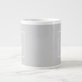 Grande Tasse Monogramme simple gris clair (Devant)
