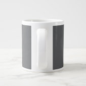 Grande Tasse Monogramme simple gris classique Ajouter un nom in (Dos)