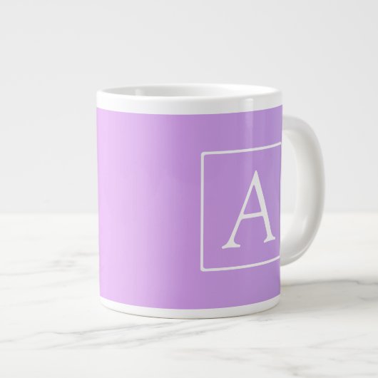 Grande Tasse Monogramme simple | Ombre subtil rose/violet (Devant droit)