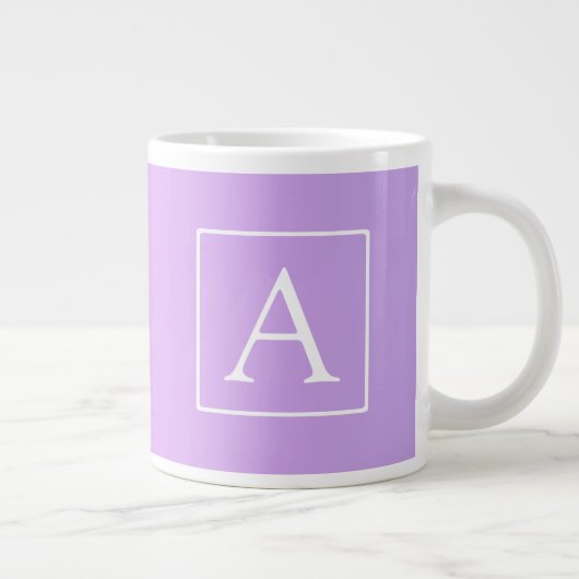 Grande Tasse Monogramme simple | Ombre subtil rose/violet (Droite)