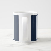 Grande Tasse Monogramme surdimensionné initial en bleu foncé et (Dos)