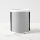 Grande Tasse Monogramme surdimensionné initial en gris et en no (Devant)