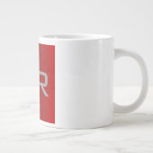 Grande Tasse Monogramme tendance gris élégant (Droite)