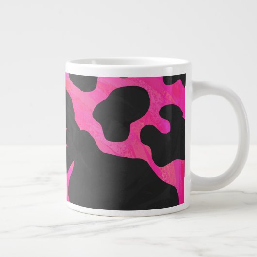 Grande Tasse Monogramme vache rose chaud et noir (Droite)