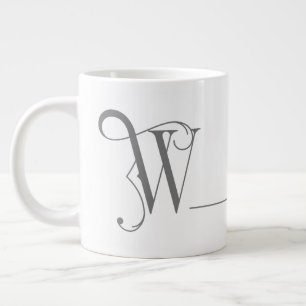 Grande Tasse Monogramme W dans la belle typographie de défilem