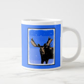 Grande Tasse Moose en hiver - Art original de la faune (Droite)