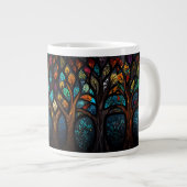 Grande Tasse Mosaïque colorée verre tendu Arbre design effet (Devant droit)