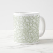 Grande Tasse Mosaïque feuille aléatoire vert pâle (Devant droit)