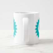 Grande Tasse Mosquée blanche en Crescent Moon Ramadan bleu (Dos)