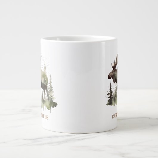 Grande Tasse Mossy Moose Wildlife Portrait, personnalisé (Devant)