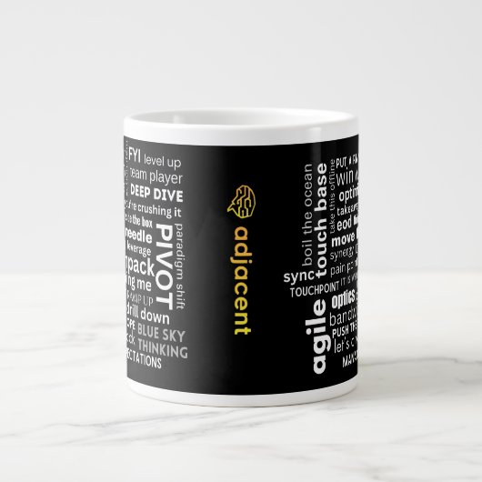 Grande Tasse Mot de passe amusant Cloud Custom Business Logo Mu (Devant)