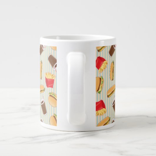 Grande Tasse Motif 2 d'aliments de préparation rapide (Dos)