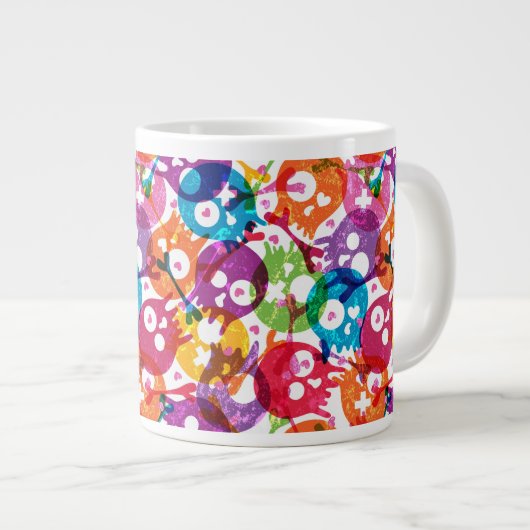 Grande Tasse Motif 3 de crânes (Devant droit)