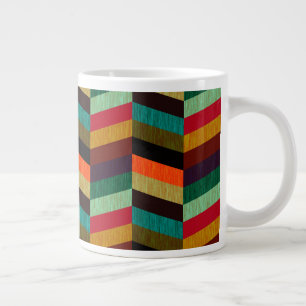 Grande Tasse Motif à carreaux bicolores colorés