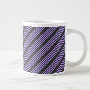 Grande Tasse Motif à cinq bandes violet et charbon de bois