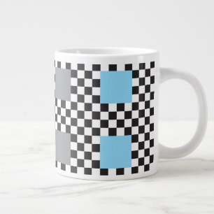 Grande Tasse Motif À damiers multicolore et grands Carrés